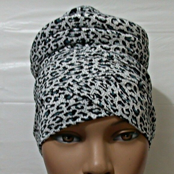 Black and White Leopard Print Fashion Cap - Picture 2 of 6